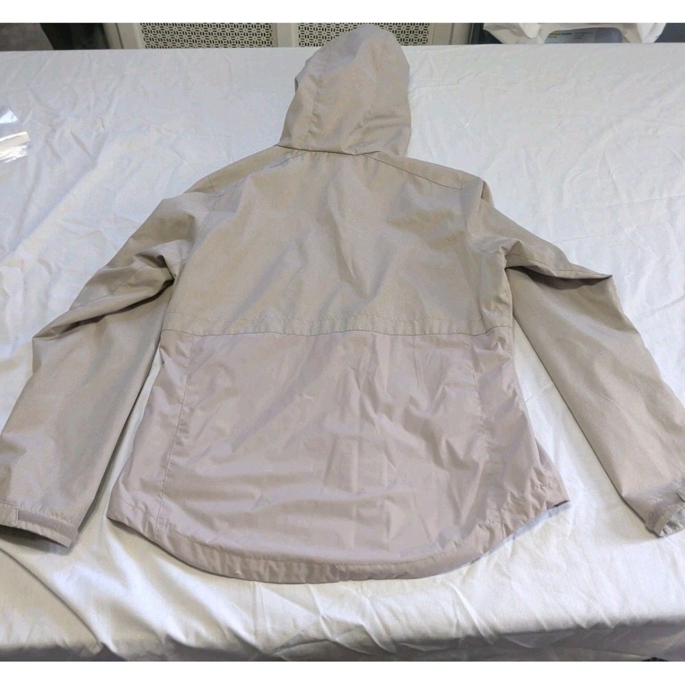 Columbia Womens Medium Abbotsville Windbreaker Lightweight Hooded Jacket Gray - Picture 8 of 8